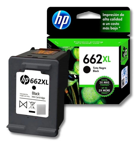 Cartucho De Tinta Hp 662xl Negra Original Cz105al