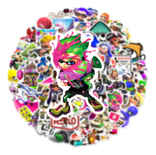 Capa De Celular Splatoon Game Cartoon Sticker Sticker, 50 Un