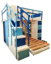 Comprar Litera Individual Estándar Ambas Camas Con Cajonera, Ropero 