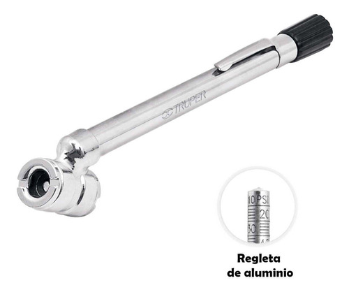 Imagen 2 de 3 de Calibrador De Aire Para Llantas 10 A 160psi Truper 19100