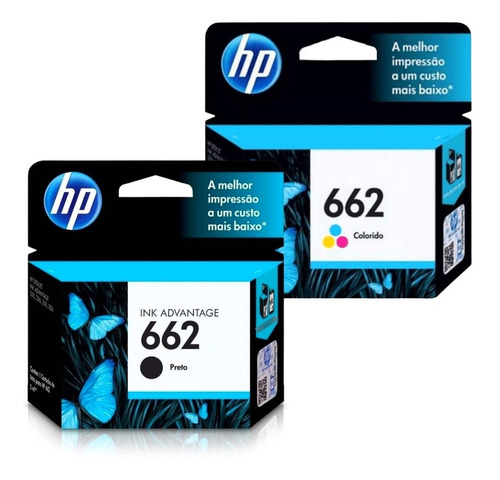 Cartucho De Tinta Hp 662 Preto E Colorido Advantage Original