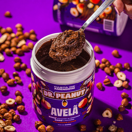 Pasta De Amendoim 250g Dr Peanut - Zero Lactose - Sabor Avelã