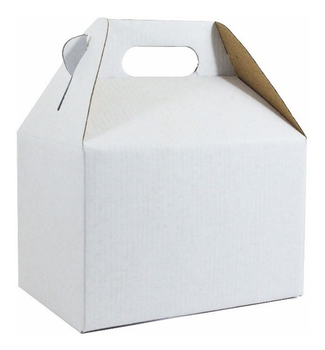 100 Caja Lonchera Boxlunch Extragrande Micro Blanco