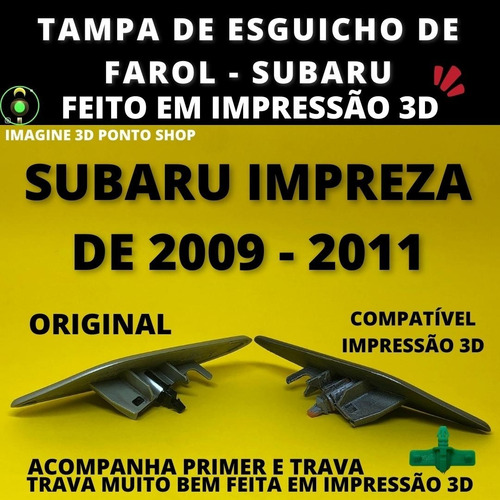 Imagem 5 de 5 de Com Trava Tampa Lavador Farol Subaru Impreza 08 09 10 11