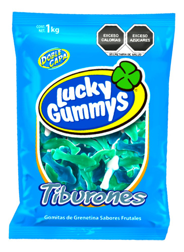 Lucky Gummys Gomitas Forma De Tiburón 1 Kg Cad. 8 Ene 2025