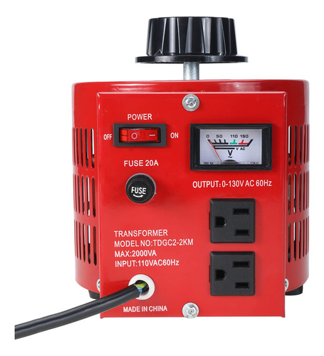 Transformador De Voltaje Yaeccc 2000w Ac 110v A 130v 60hz 20