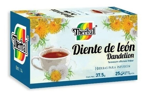 Therbal Té Diente De Leon Dandelion Hierbas 25 Sobres