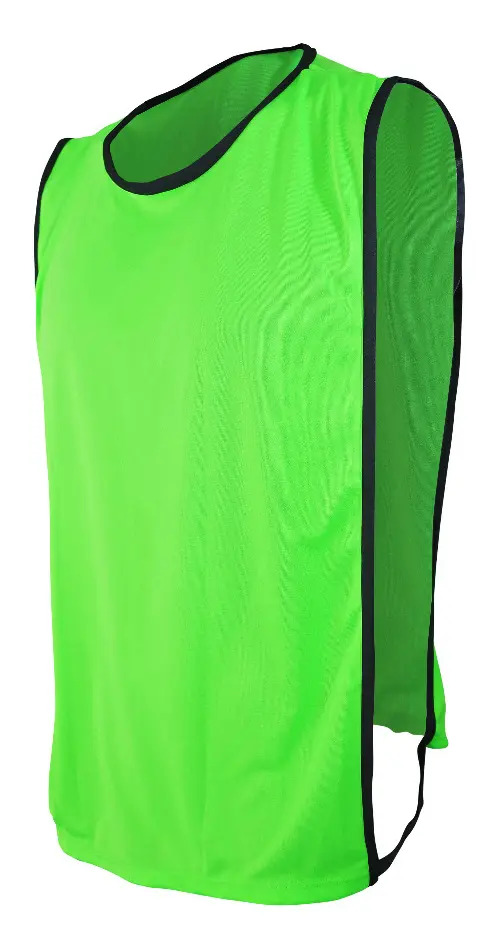Kit 10 Coletes Futebol Poliéster Limão Fluorescente com Elástico Lateral