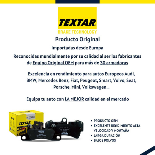 Balatas Delanteras Textar Mercedes Benz C63 Amg 2020 2021