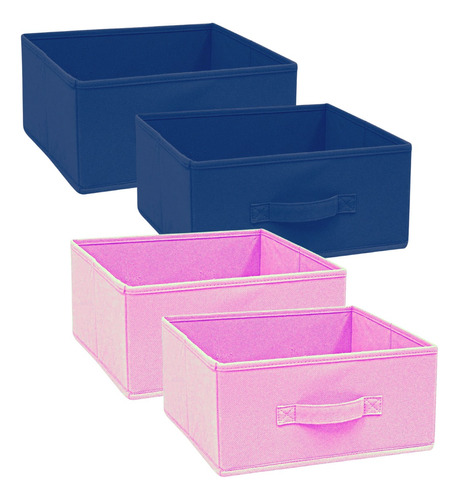 Set 4 Baúl, Caja Organizador Para Ropa, Objetos, Almacena