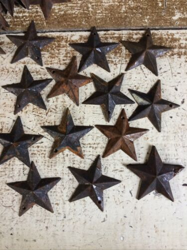 Lot 50 Rusty Black Barn Stars Star 1.5 In 1.5 Primitive Bbc