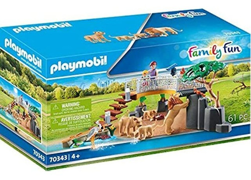 Playmobil Recinto De León Para Exteriores, Multicolor, 13.7