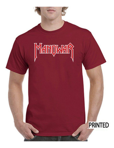 Polera Hombre Estampado Manowar Log