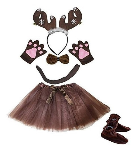 Disfraces Niñas - Petitebella Snowflake Reindeer Diadema Tie