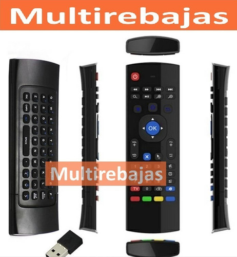 Imagen 1 de 2 de Teclado Air Mouse Inalambrico Giroscopio Tv Box Smart Tv Pc