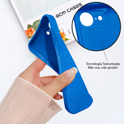 Kit Capa + Película 3d Para iPhone 16e Silicone Colorido