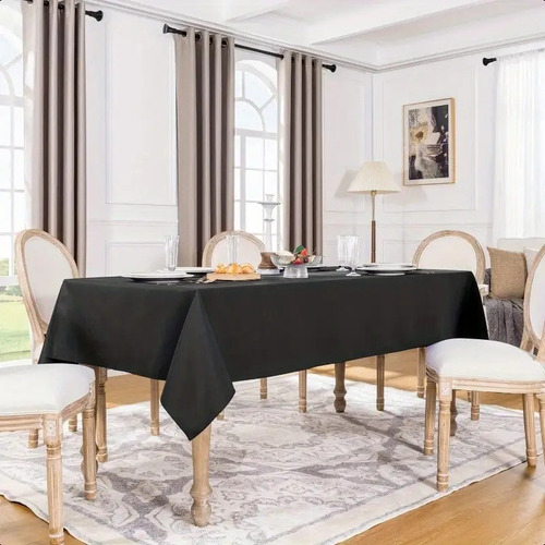 3unidades Mantel Rectangular Decoración Fiesta Hogar 3mx1.5m Negro