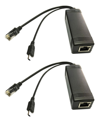 2x Adaptador Atual Driver Poe Conversor Sobre Ethernet 48v A
