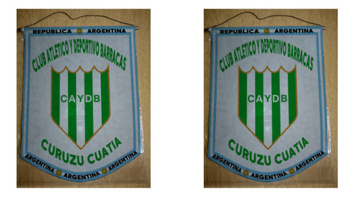 Banderin Chico 13cm Club Barracas Curuzu Cuatia