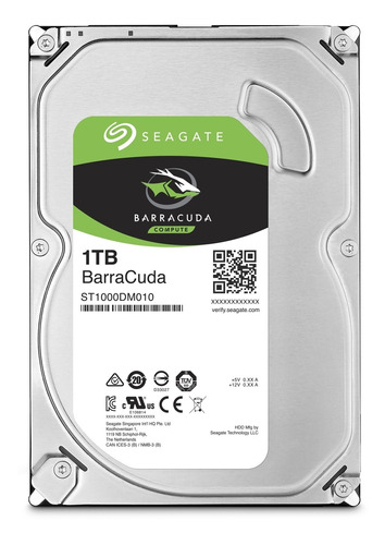 Seagate Hdd Pc 1tb Barracuda 7.2rpm 3.5 Disco Duro Interno