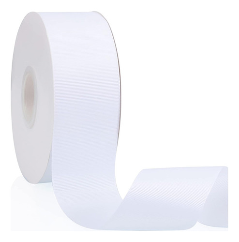 Cinta De Tela Gross O Falla De (1.5 Cm) Rollo De 13,7 Metros Blanco