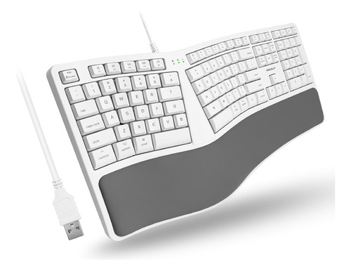 Teclado Macally Ergonómico Con Cable Para Mac - Teclado