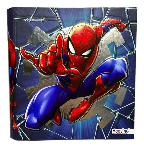 Carpeta Infantil Escolar N3 Spiderman Hombre Araña Azul