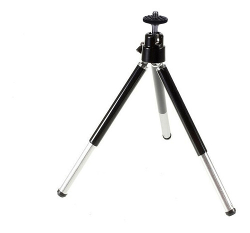 Imagem 2 de 6 de Mini Tripé De Mesa Para Câmeras Compactas E Webcam - Preto
