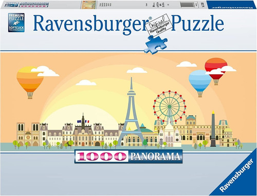 Viaje En París Rompecabeza Panoramico Ravensburger 1000 Pzas