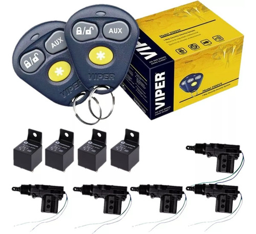 Kit Alarma Viper 3100vx + 5 Actuadores Seguros + 4 Relat