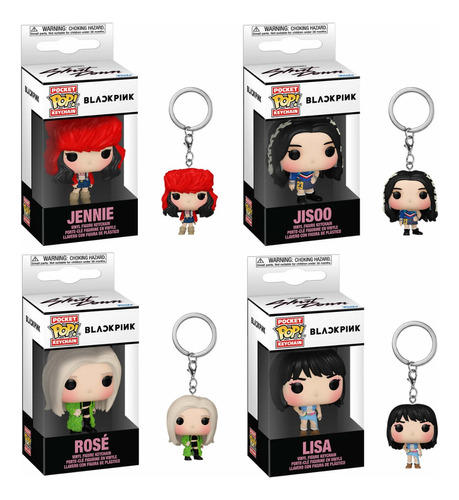 Funko Llavero Black Pink 4 Pack Jennie Jisoo Lisa Rose Color blackpink 4pack