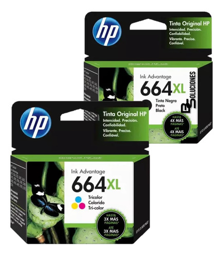 Cart_imp Hp 664xl Tricolor (43) Negro (50) Inc Envío M_libre