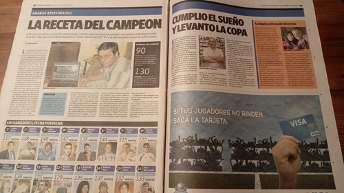 Suplemento Deportivo Clarín Gran Dt Clausura 2012 16° Edició (Usado)