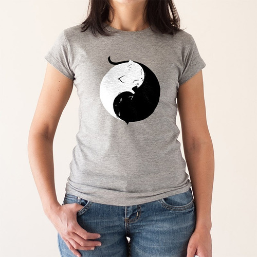 Remera Personalizada Yin Yang Gatos - Ok Creativo