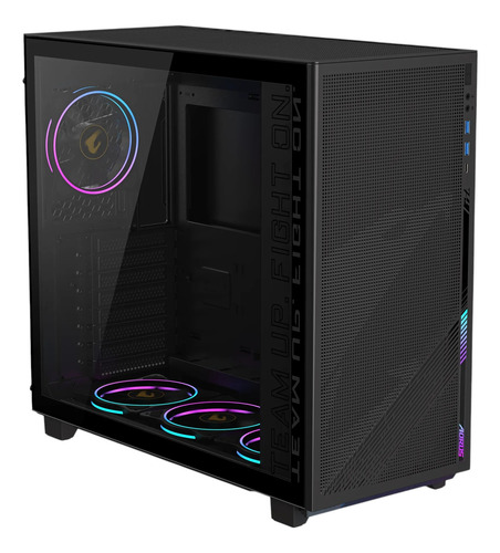 Case Gamer Gigabyte Aorus C400 Glass Rgb Atx 4fans Argb Inc
