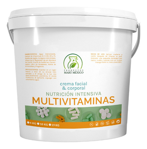  Crema Corporal Nutrición Intensiva Multivitaminas 4 Kilos