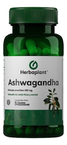 Ashwagandha 450 Mg 60 Capsulas Herbaplant