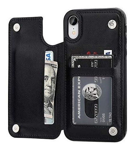 Ot Onetop Funda Para Billetera iPhone XR Con Tarjetero, Estu