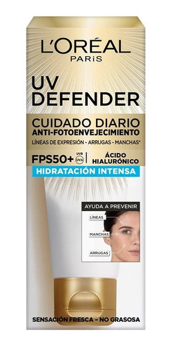 L'oréal  Uv Defender Facial Anti-fotoenvejecimiento Ahh 40gr