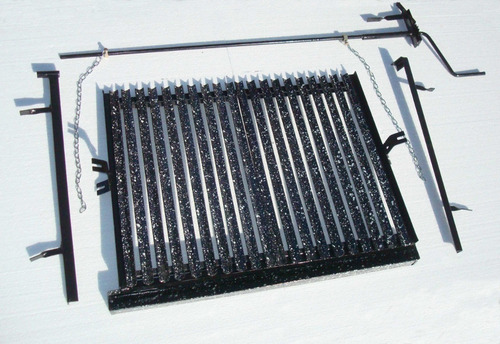 Imagen 2 de 5 de Parrilla De Amurar Hierro Angulo Enlozado De 85 Cm X 60 Cm
