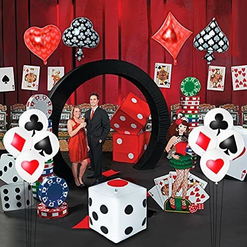 29 Piezas De Globos De Fiesta Temáticos De Casino, Glo...