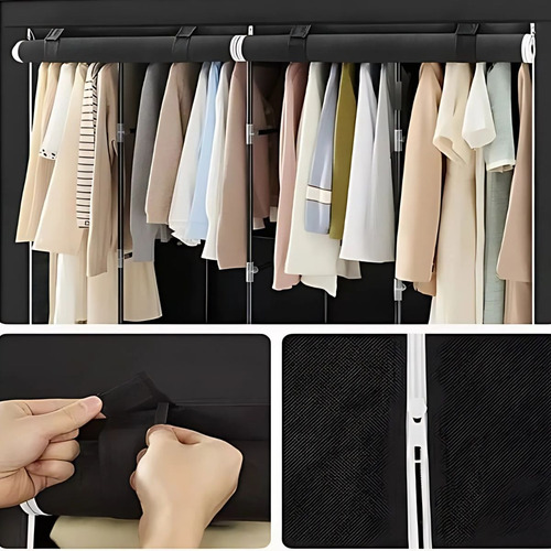 Zapatera Closet Armable Practiksa Guardarropa Color Negro Rz04014