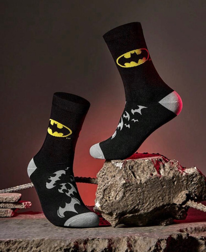 Calcetines Con Dibujos Animados. Superheroes. Caricaturas