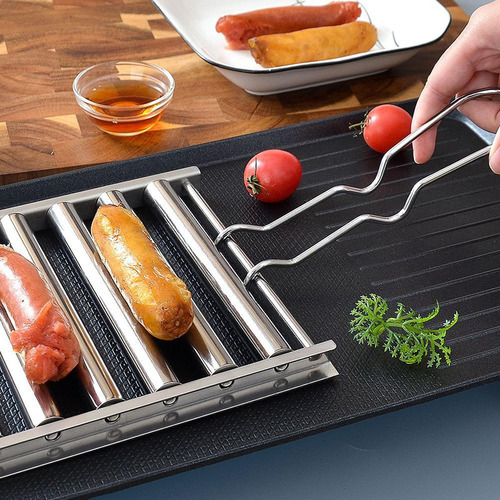 2 Rodillo De Cocina Para Perritos Calientes, Plancha