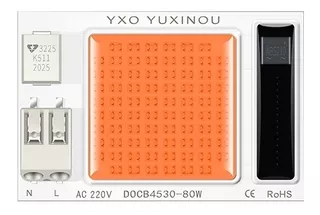 Yxo Led Cob Dob Ceramica 80w Grow Full Spectrum Cultivo 220v