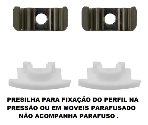Perfil Led Embutir Mini Slim Preto C/ Difusor Fumê 4 Metros