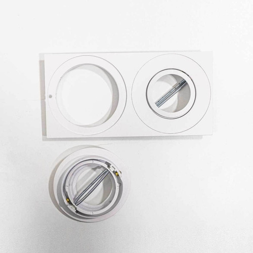 Spot Duplo Embutir Orientável Sistema Click Ar70 St1911 Cor Branco