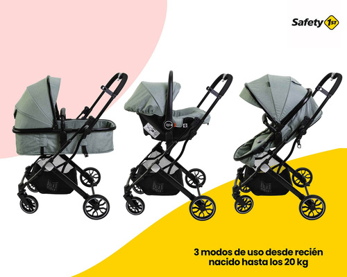 Carriola Sistema De Viaje Cozy Go Safety 1st Verde En Caja Verde Pistache Negro