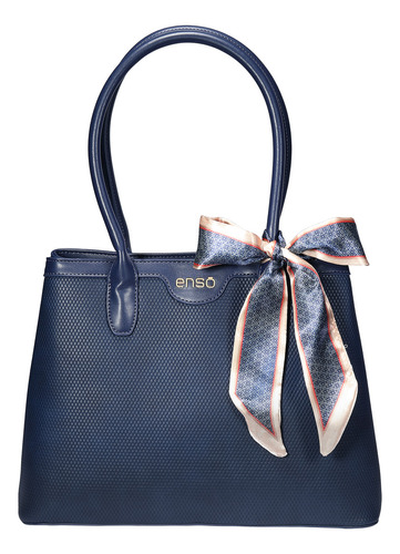 Bolsa Tote Para Mujer Enso Eb609ttbl Color Azul Marino