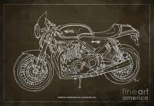 Carteles Antiguos Chapa Gruesa 60x40cm Moto Norton Mot-011